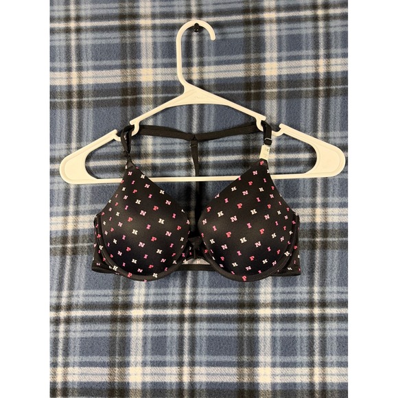 PINK Victoria's Secret Other - Victoria's Secret PINK Wear Everywhere T-Shirt Push Up Bra Black Logo 34C 7A6A